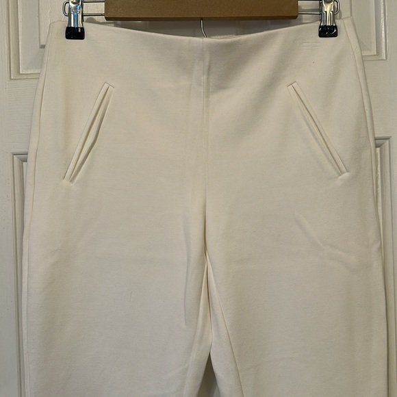 Chico's Cream Straight Leg ponte knit pant with pockets 00T Tall - Picture 2 of 7